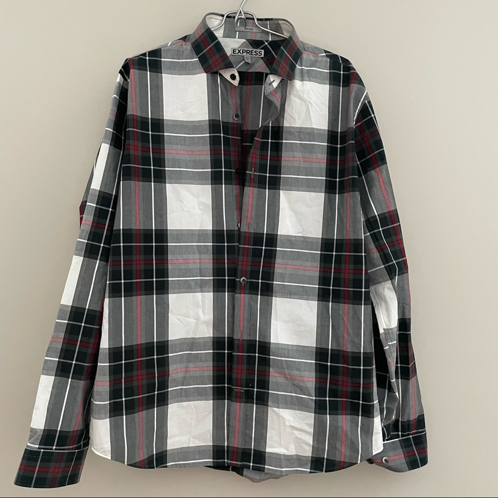 Express Fitted men’s L 16-161/2 dress long sleeve shirt